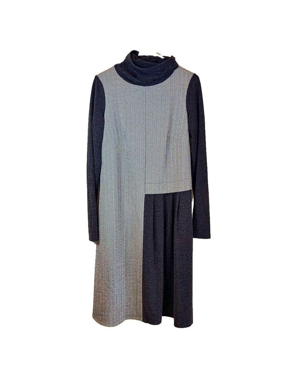 ANDREA CROCETTE Herringbone Colorblock Shift